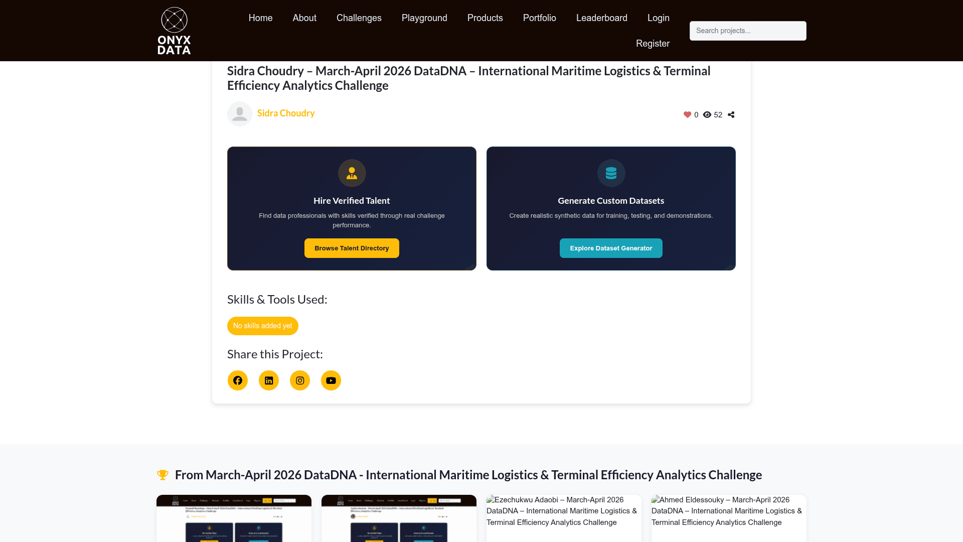 Sidra Choudry – March-April 2026 DataDNA – International Maritime Logistics & Terminal Efficiency Analytics Challenge