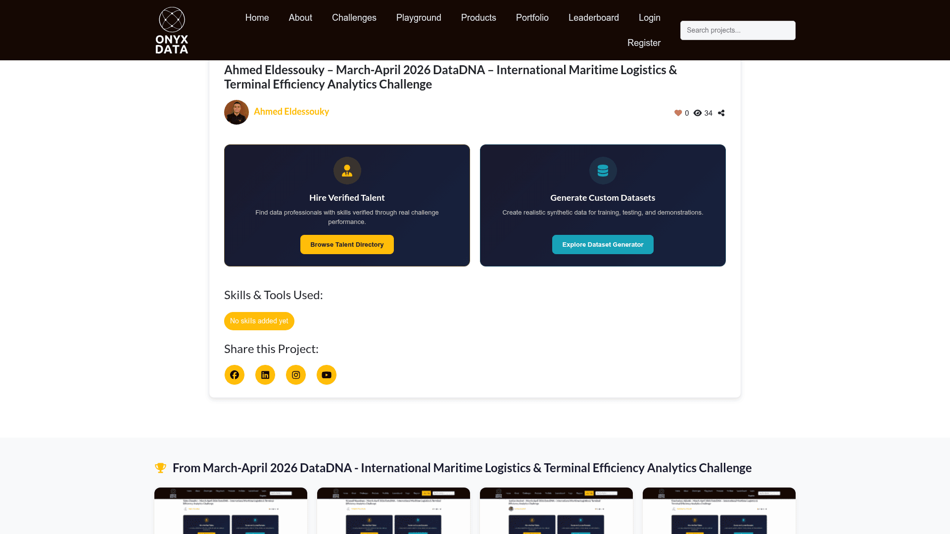 Ahmed Eldessouky – March-April 2026 DataDNA – International Maritime Logistics & Terminal Efficiency Analytics Challenge