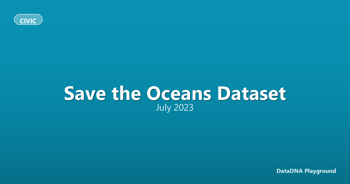 Save the Oceans Dataset - Onyx Data