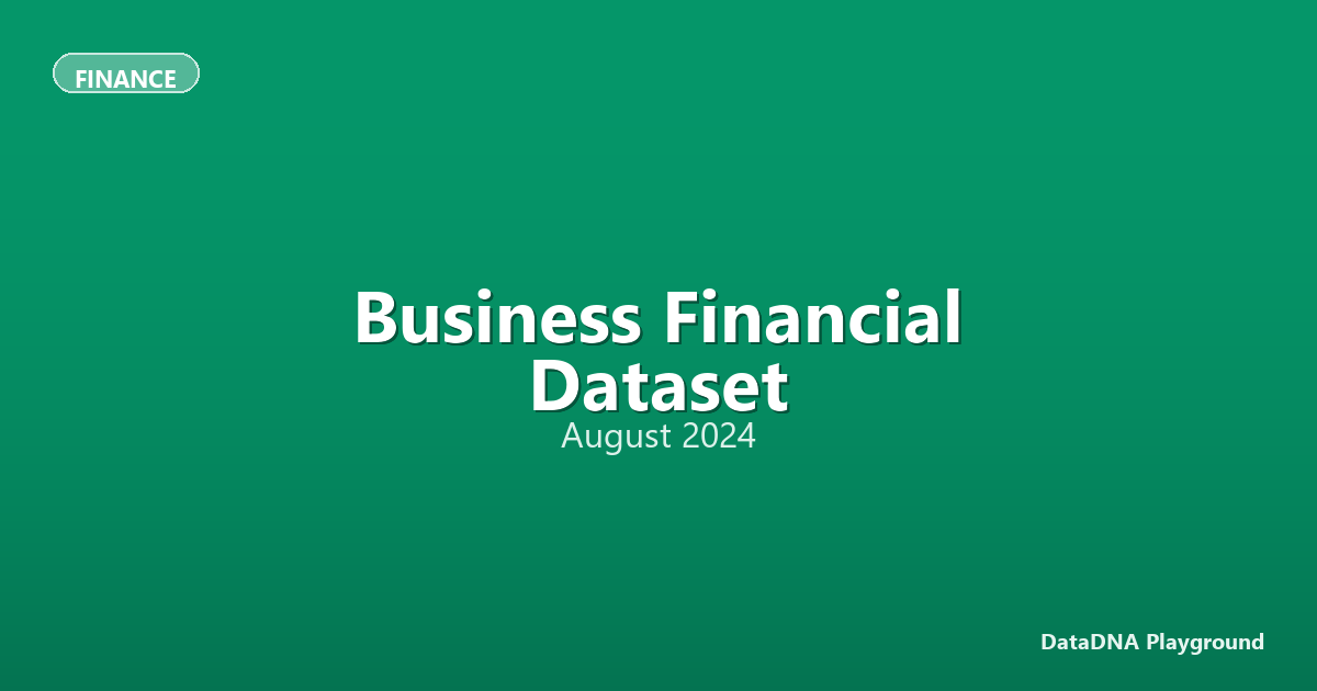 Business Financial Dataset - Onyx Data