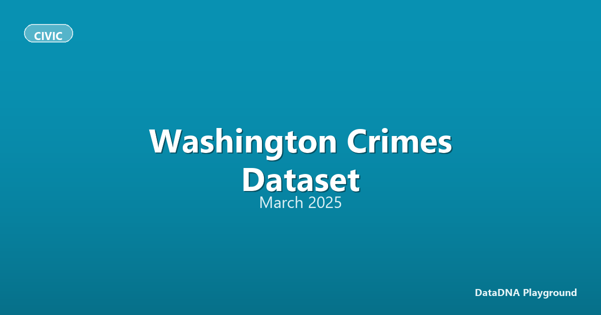 Washington Crimes Dataset - Onyx Data