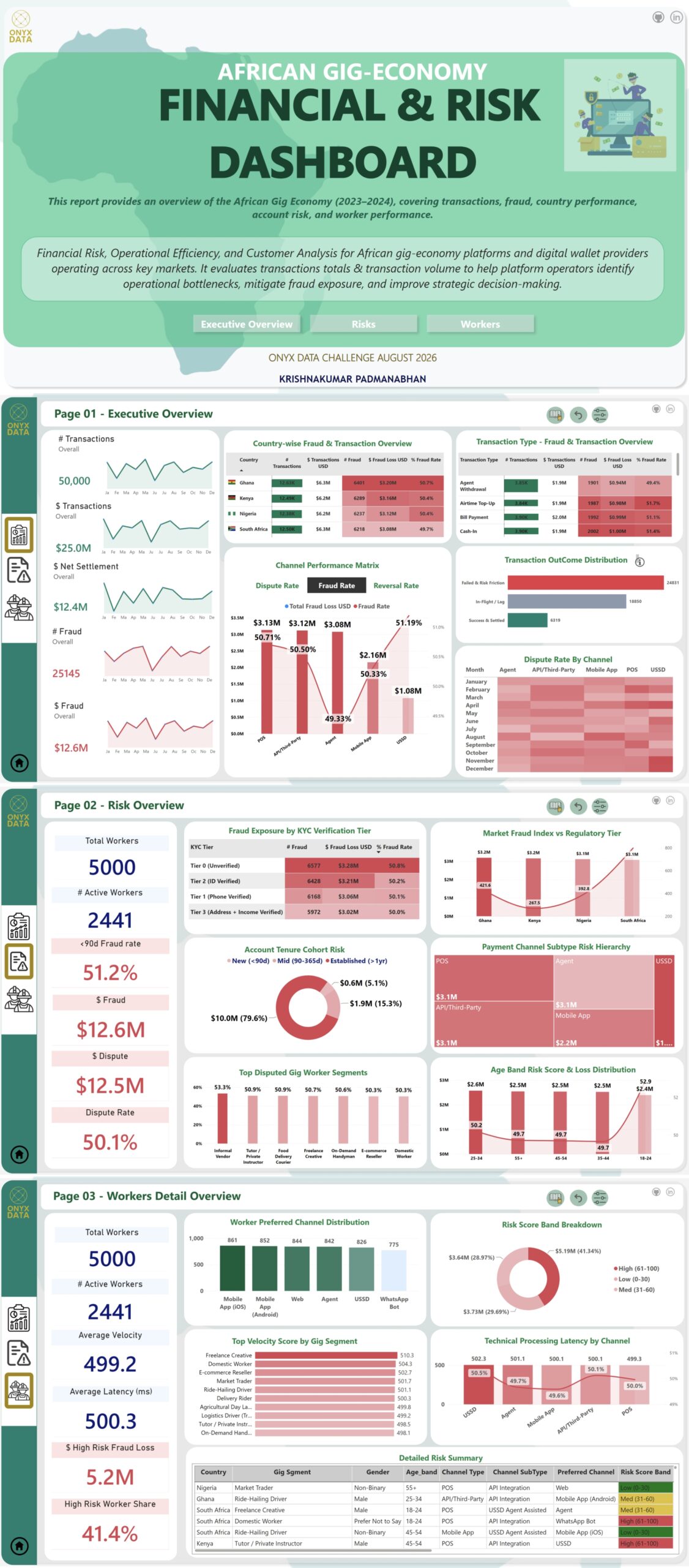 African Gig Economy Financial and Risk Dashboard